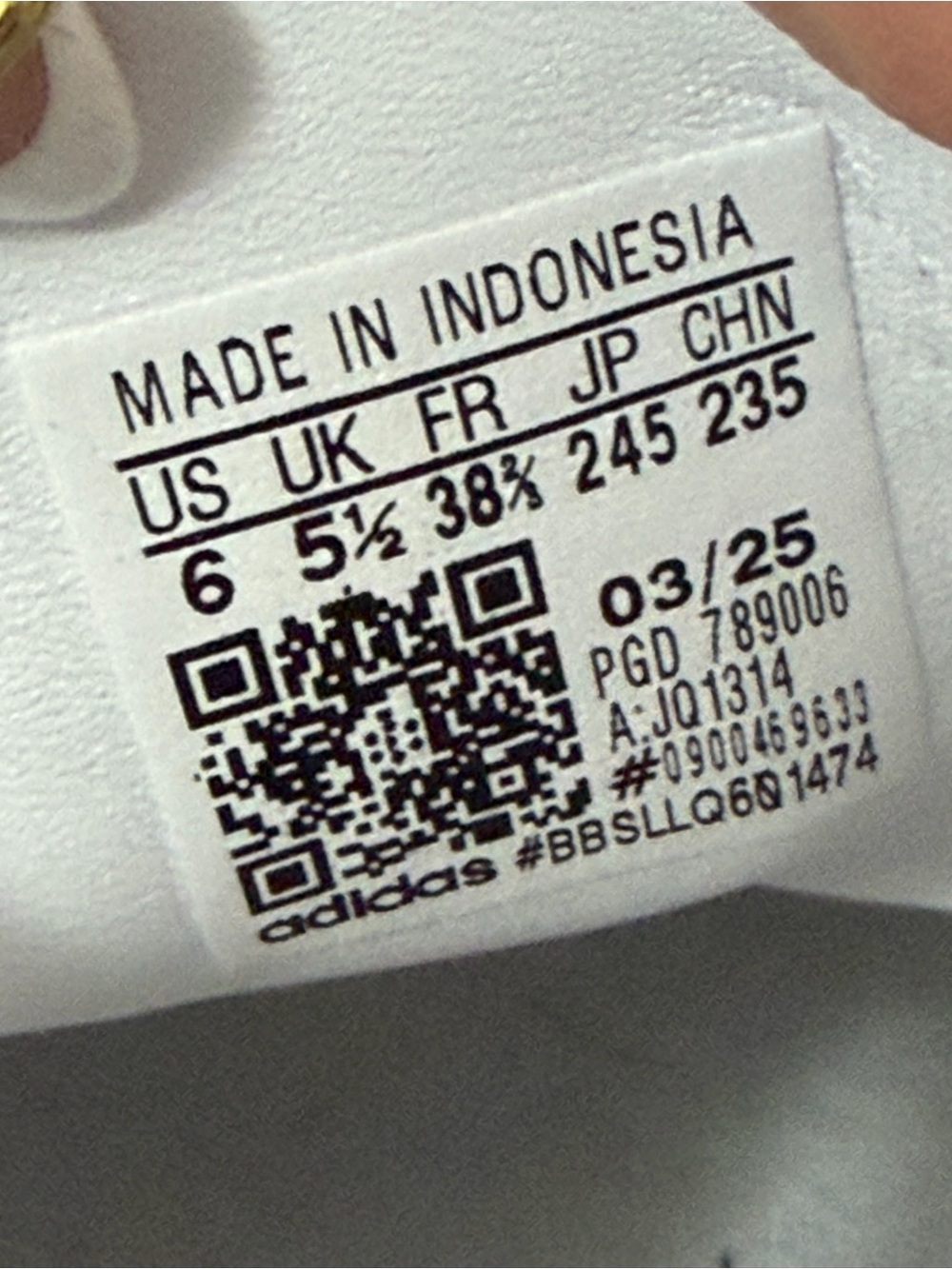 Adidas Originals Sambae J White Mint Gum Platform Sneakers Size 6 Youth - Picture 5 of 7